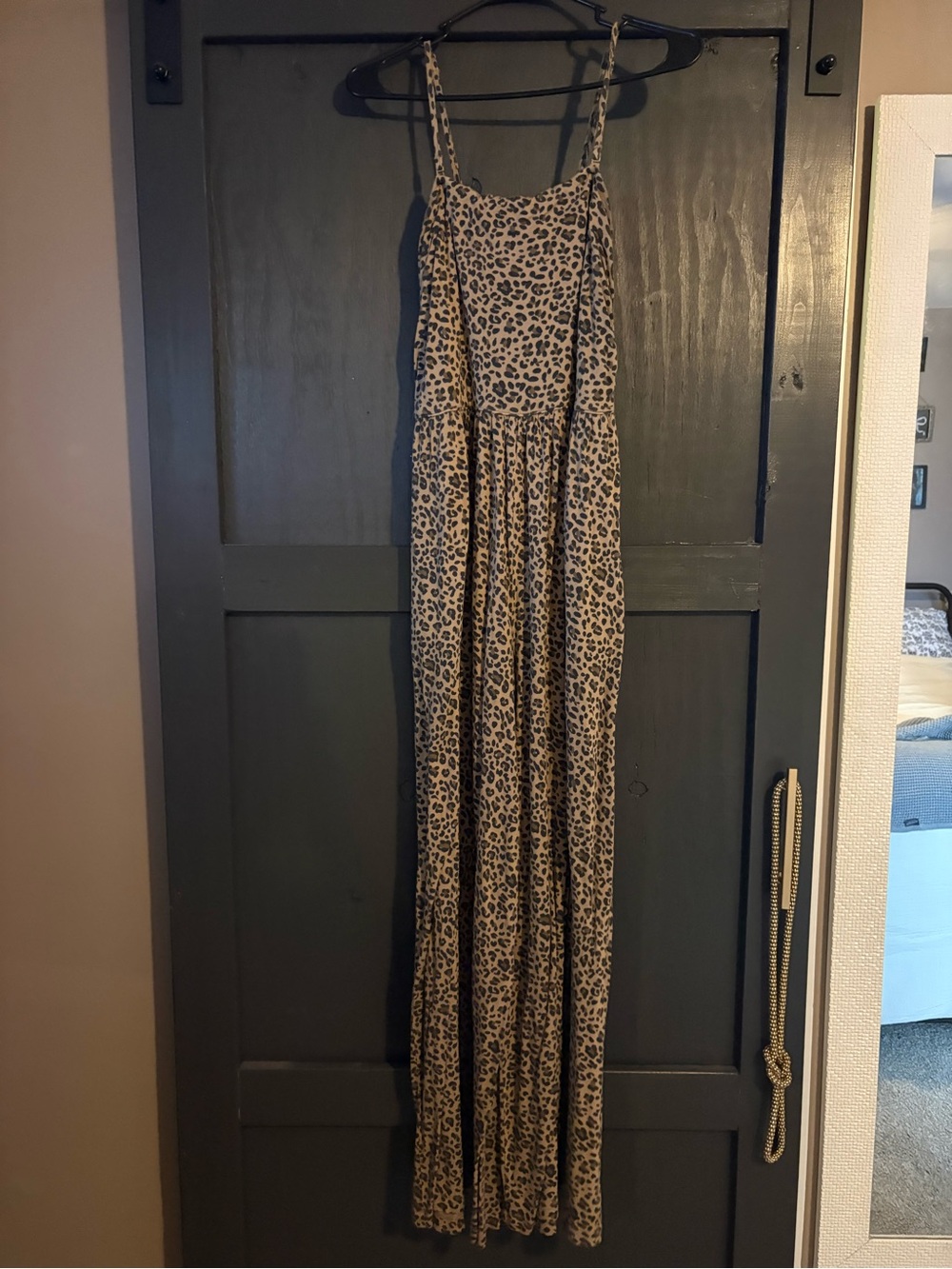 American Eagle Outfitters Leopard Print Maxi Dress - Beige & Black